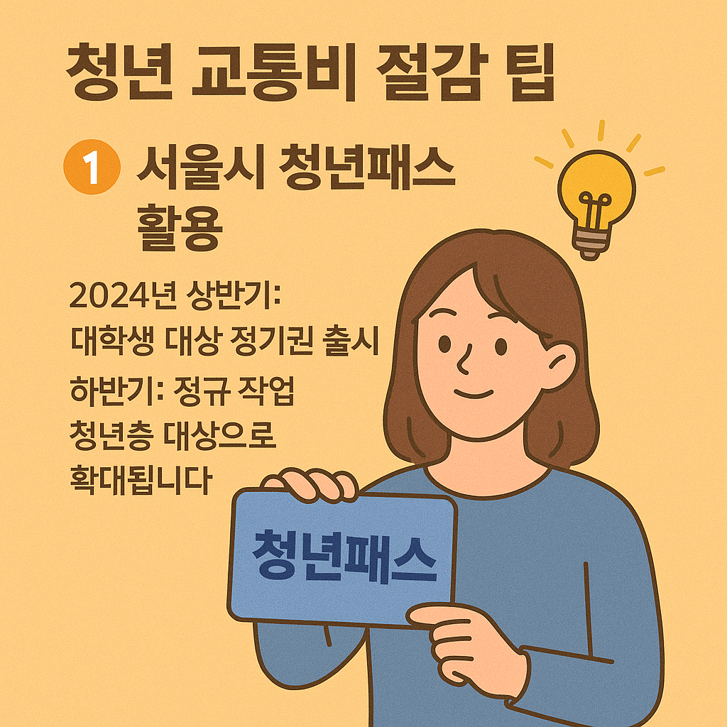 청년 교통비 절감 팁
