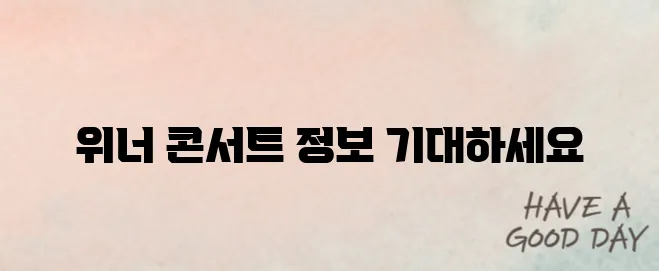 2025 위너 콘서트 티켓팅(예매,일정,가격)