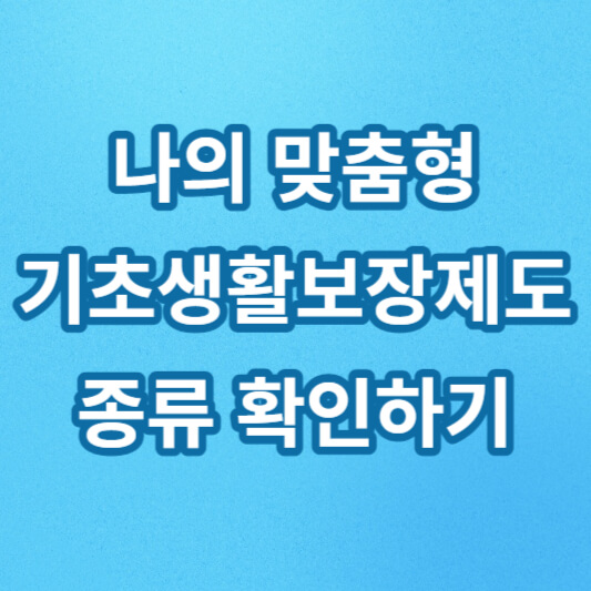 기초생활보장제도-종류-섬네일