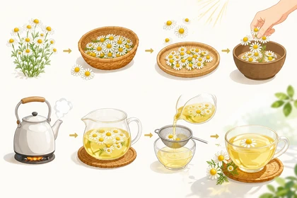 카모마일 꽃차 만드는 과정 모습9