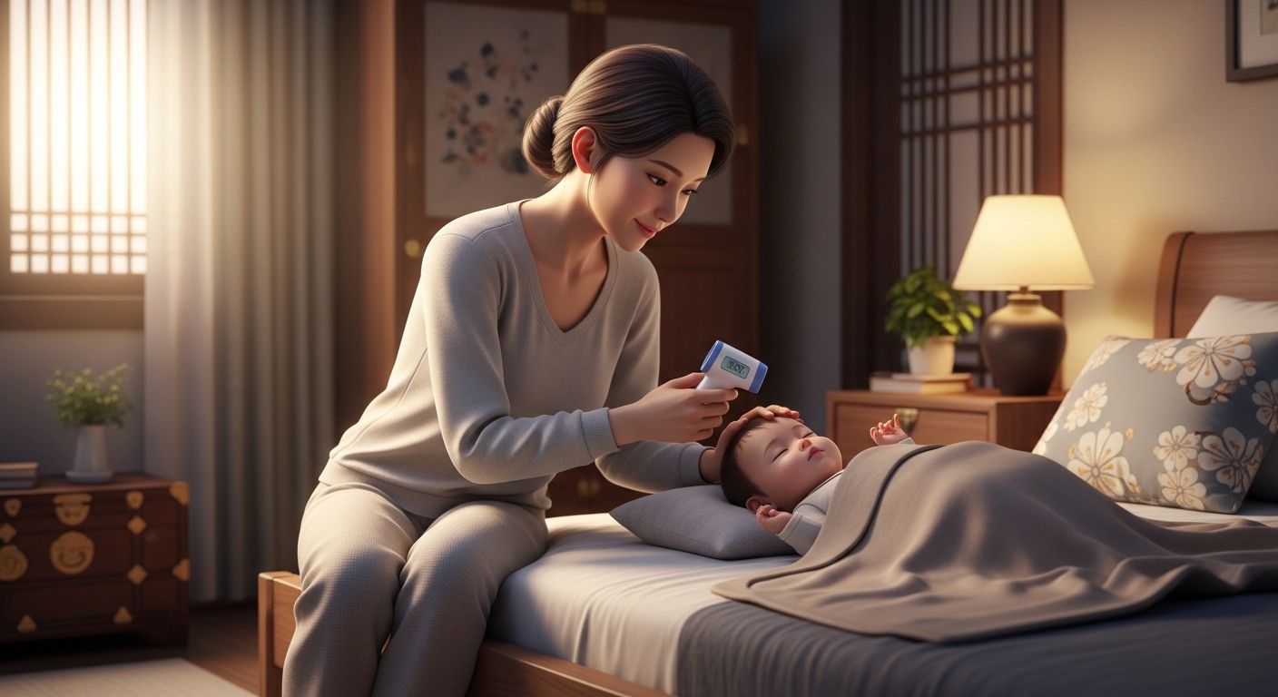 아기체온, 아기고열대처