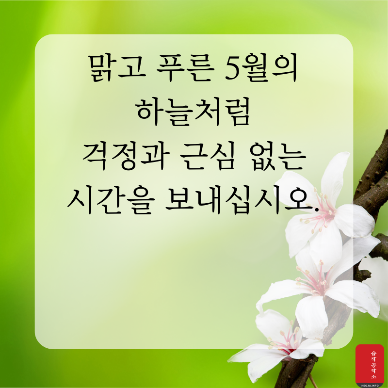 2025년 5월 인사말 문구 이미지 모음집