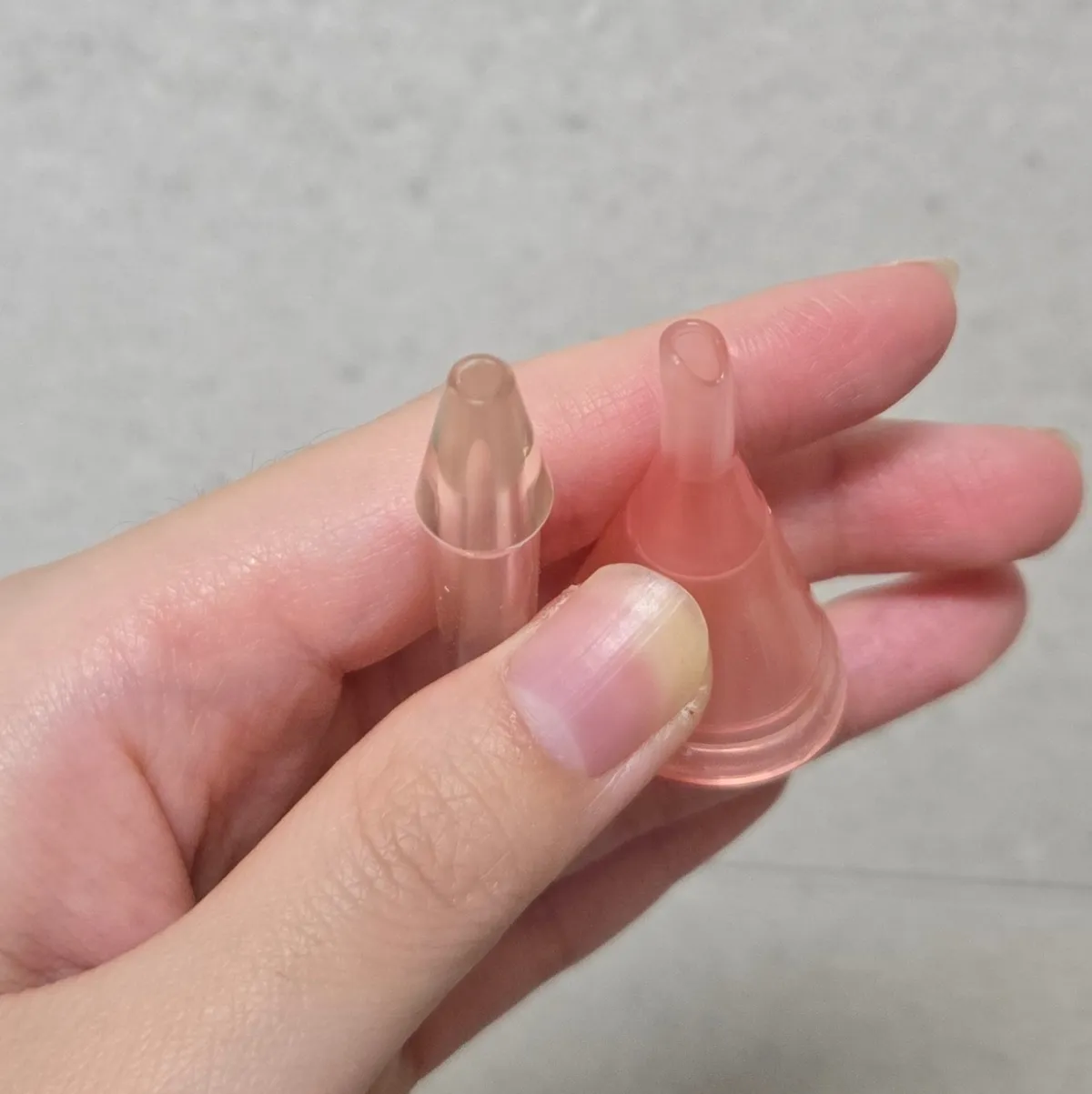 구매한-팁과-본품-팁을-비교한-사진