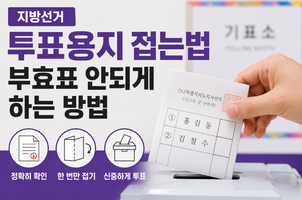 지방선거 투표용지 접는법, 이렇게 하면 무효표 없다