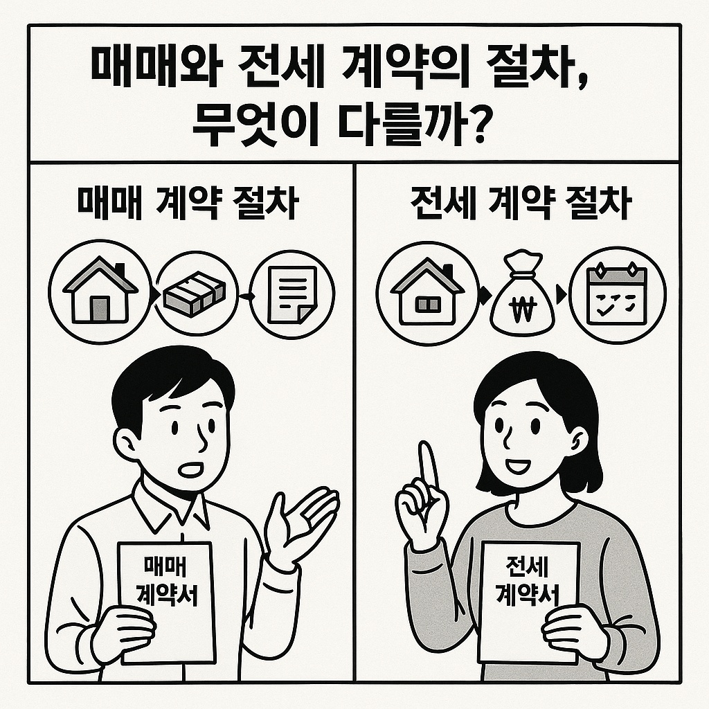 매매와 전세 계약의 절차