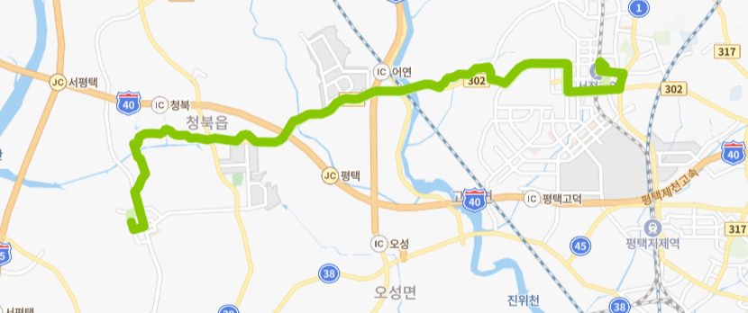 평택-66B번-버스-노선-지도