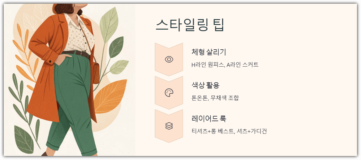 40대 빅사이즈룩 스타일링 팁