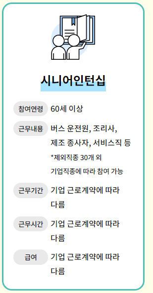 노인일자리 신청자격