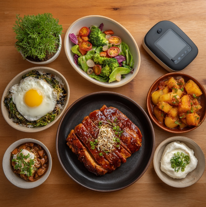 식탁위 콜라비를 이용한 반찬