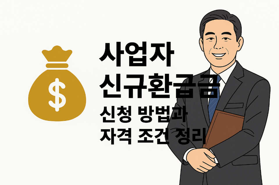 사업자 신규환급금 신청 방법과 자격 조건 정리