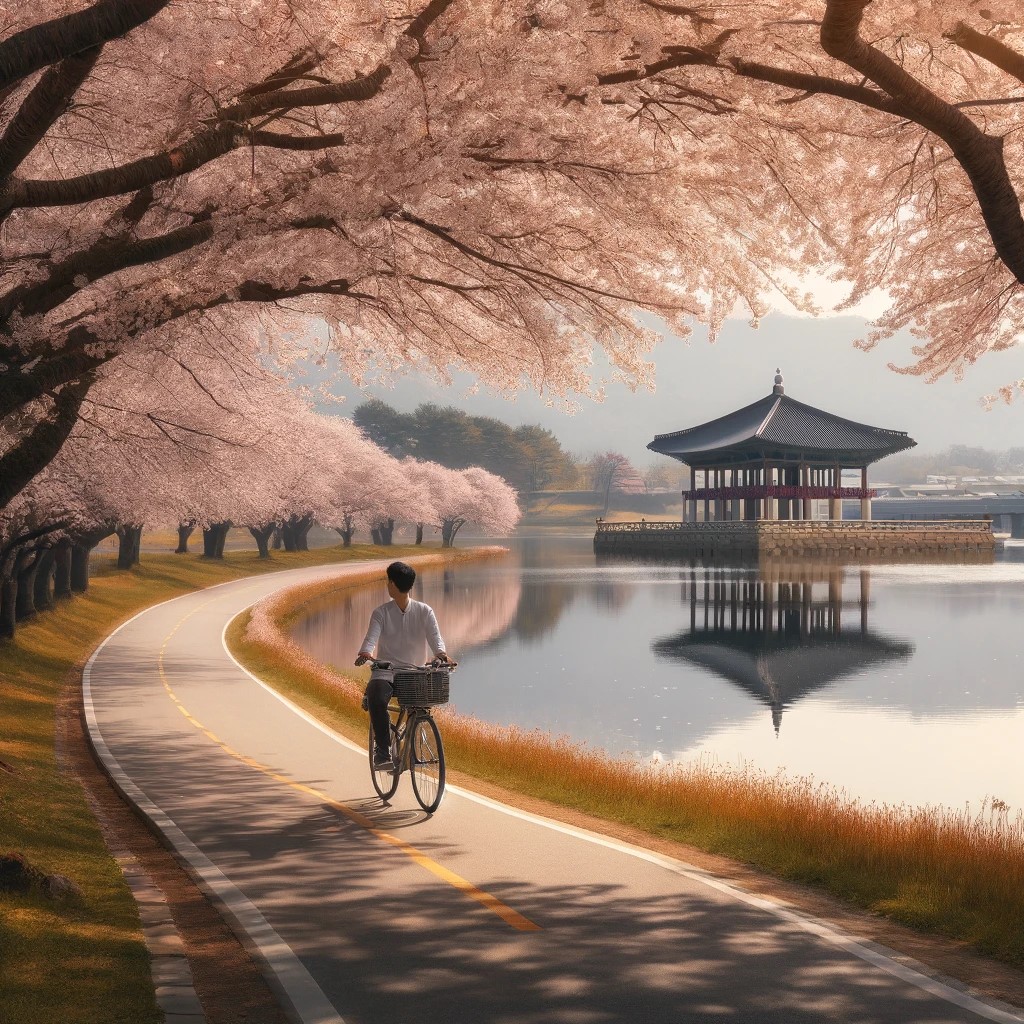 경주 보문호 벚꽃3