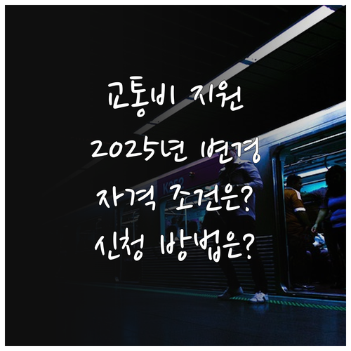 중증장애인 교통비 지원 2025, 자..