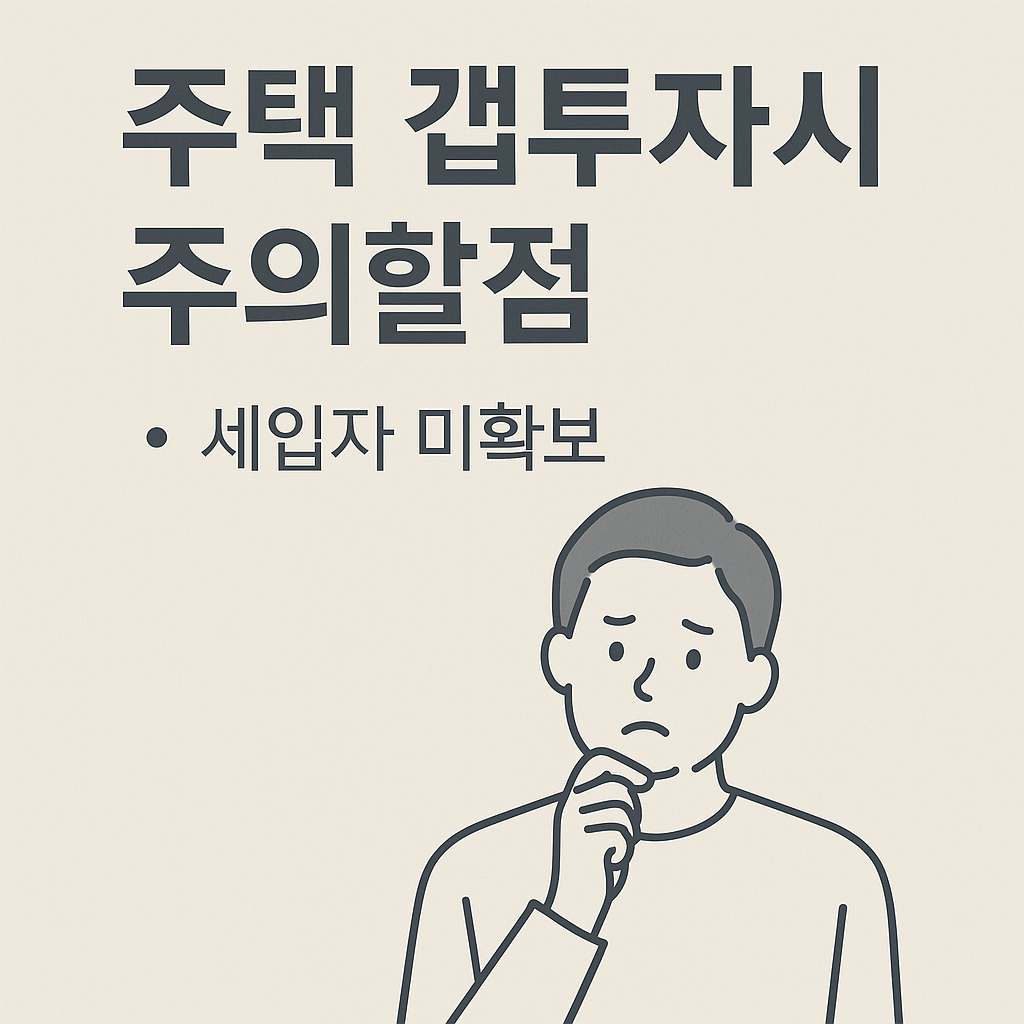 갭투자시 주의할점 이미지