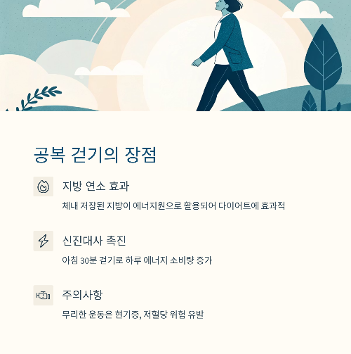 공복 걷기: 지방 연소 효과가 더 크다?