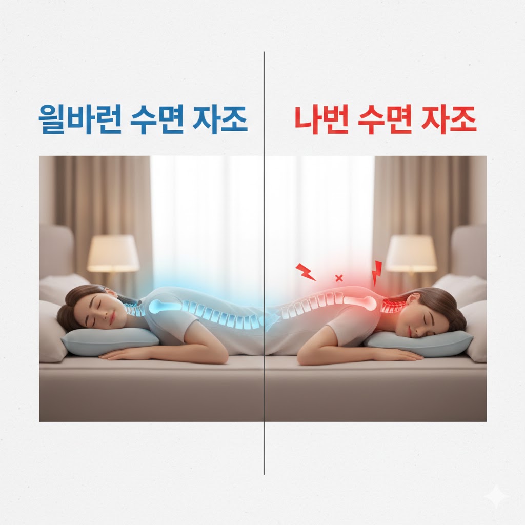 아침에 더 아픈 이유, 잠버릇에 있다 수면 자세가 몸 통증에 미치는 영향 6가지 기준