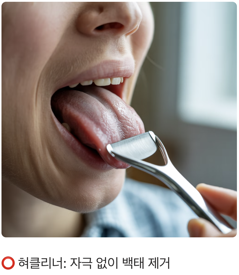 칫솔은 &amp;#39;NO&amp;#39;&amp;#44; 혀클리너는 &amp;#39;YES&amp;#39;