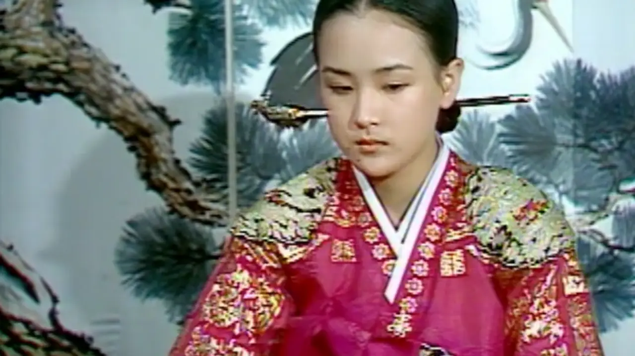 TV드라마에서 열연 중인 장면
