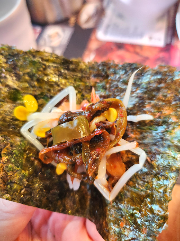 구운김과 잘어울리는 코다리찜과 콩나물