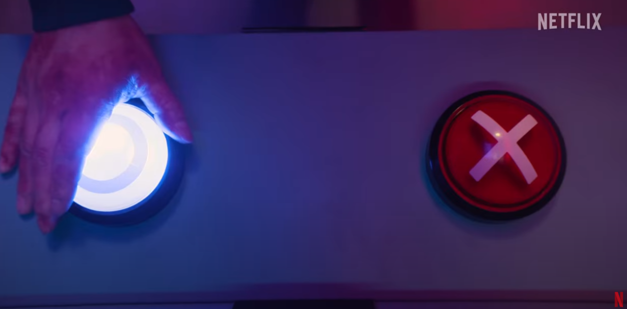 게임 중 O, X 중 선택하는 모습