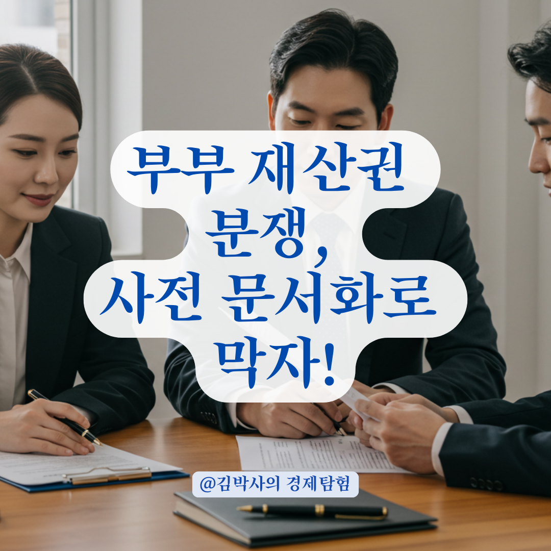 이혼&middot;사망 대비, 부부 간 재산권 분쟁 막는 사전 문서화 가이드.