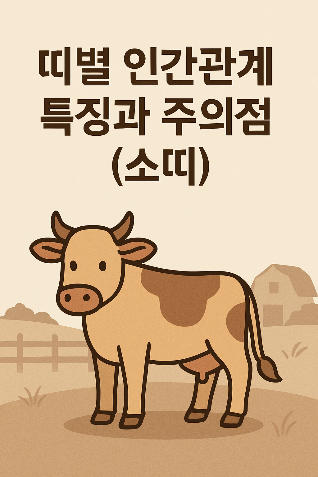 소띠의 인간관계 특징과 주의점