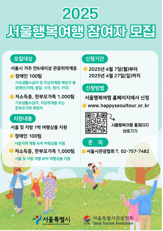 2025-서울행복여행-참여자모집-서울행복여행누리집-장애인여행지원-저소득층여행혜택-한부모가족복지-무료여행신청방법