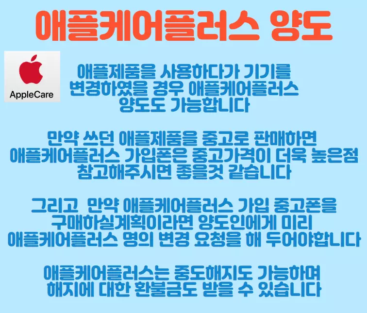 애플케어플러스 양도