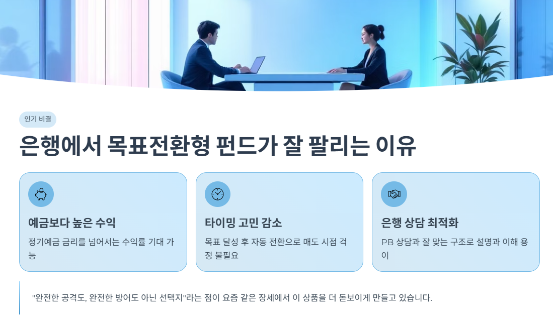 은행에서 목표전환형 펀드가 잘 팔리는 이유