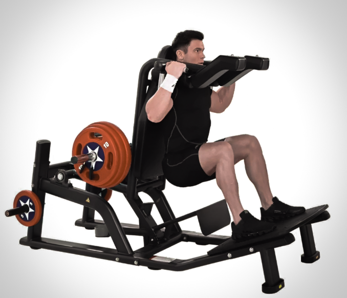 브이스쿼트하는 남성 사진