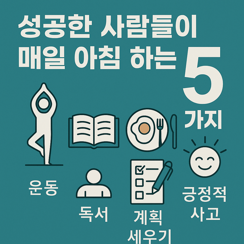성공한 사람들이 매일 아침 하는 일 5가지