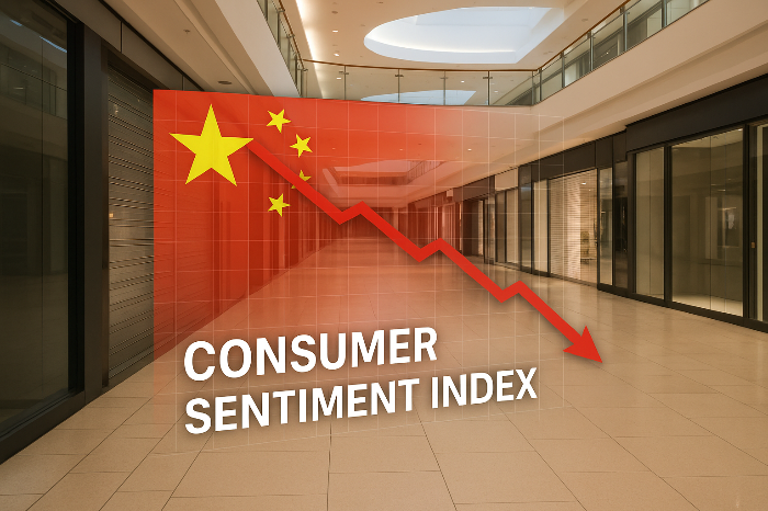 중국 소비 부진을 나타내는 쇼핑몰 내부 이미지