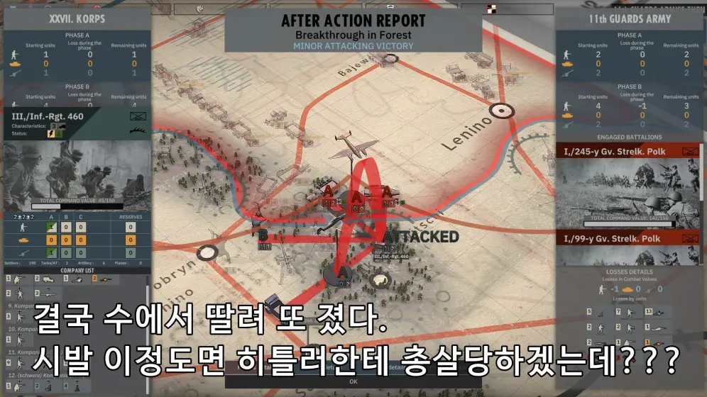 남부 전투 사후보고.