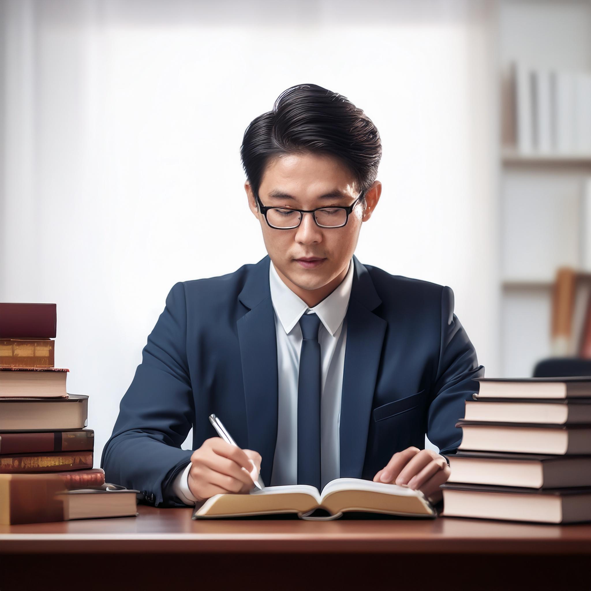 법률상담을 준비하는 변호사의 모습