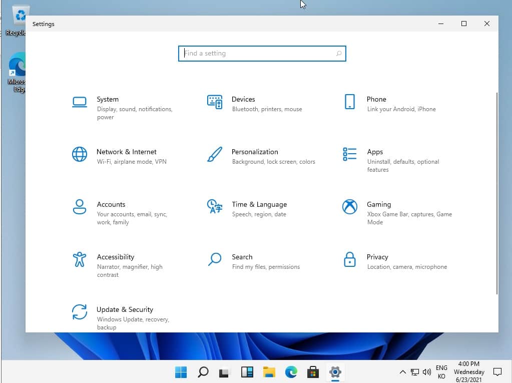 윈도우 11 설정창