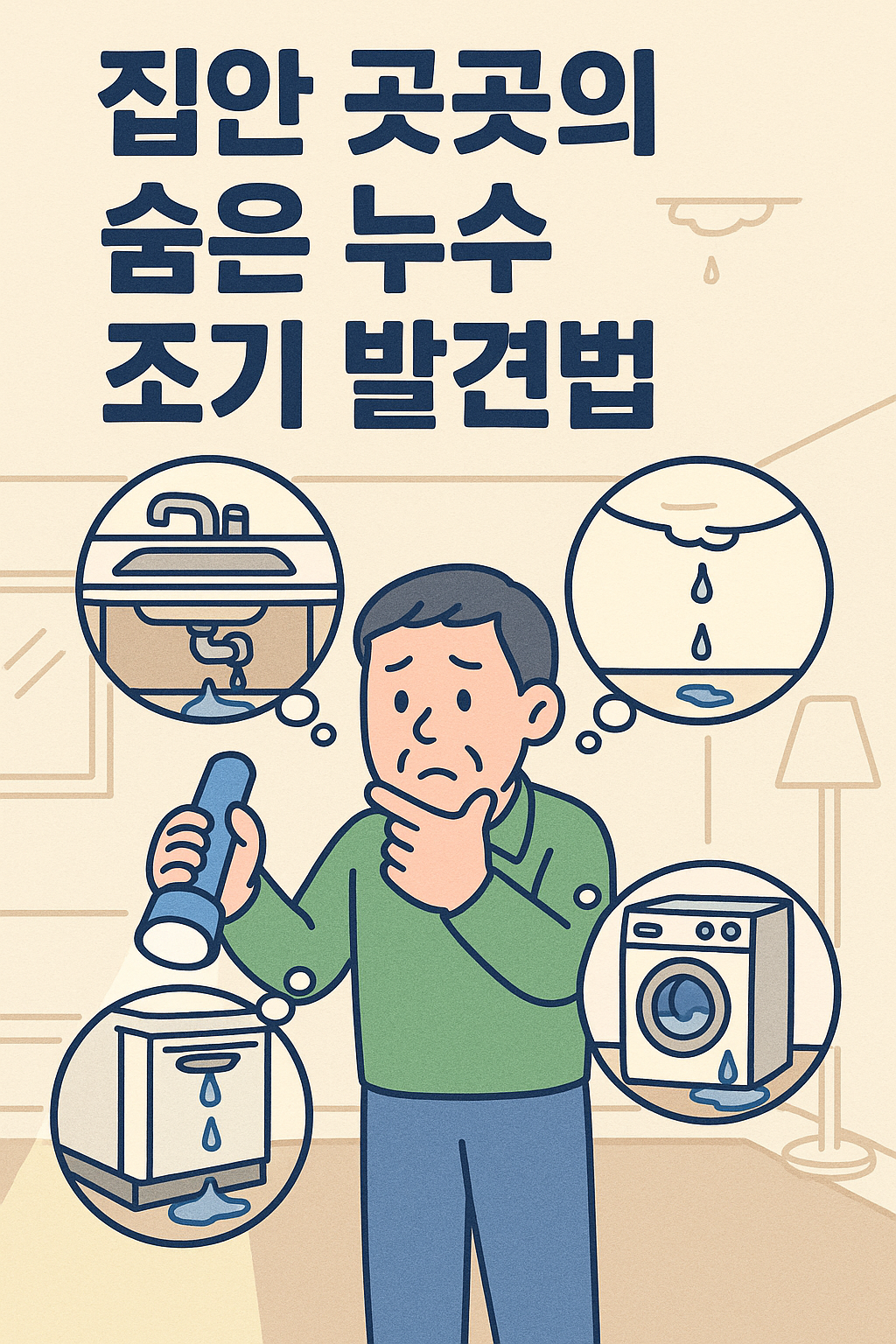 집안 곳곳의 숨은 누수 조기 발견법