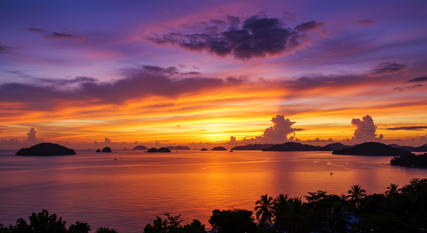 코타키나발루 석양