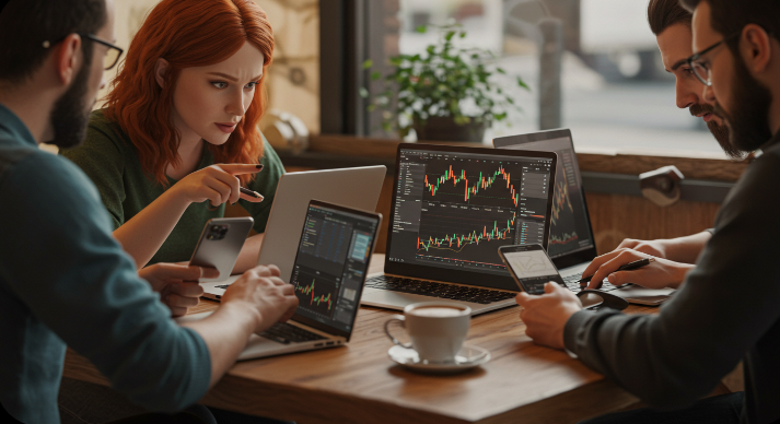 투자자들의 모습