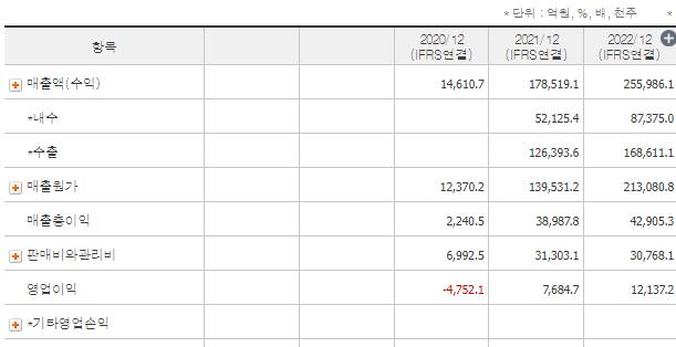LG에너지솔루션 재무재표