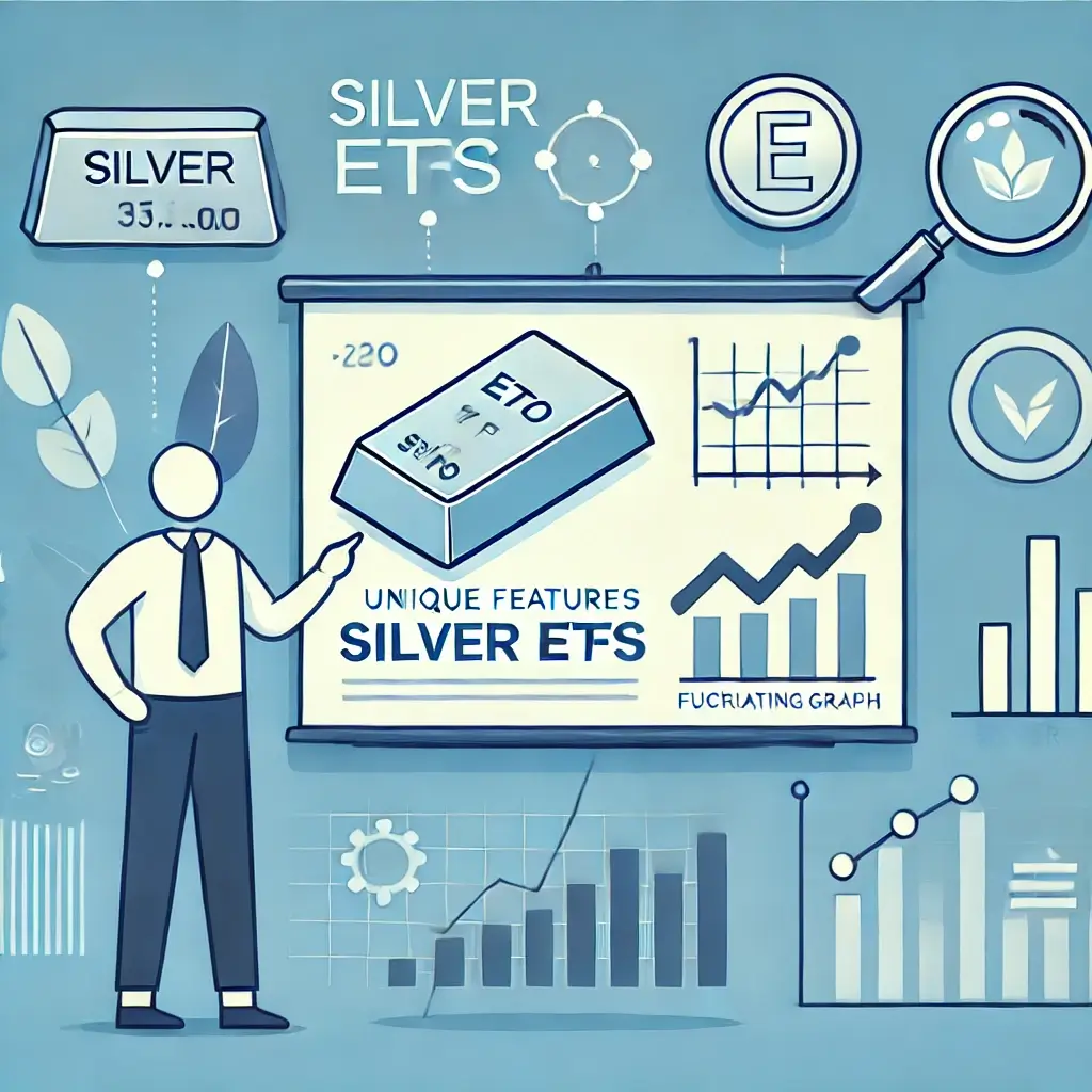 은 ETF의 특징을 발표하는 사람의 그림.