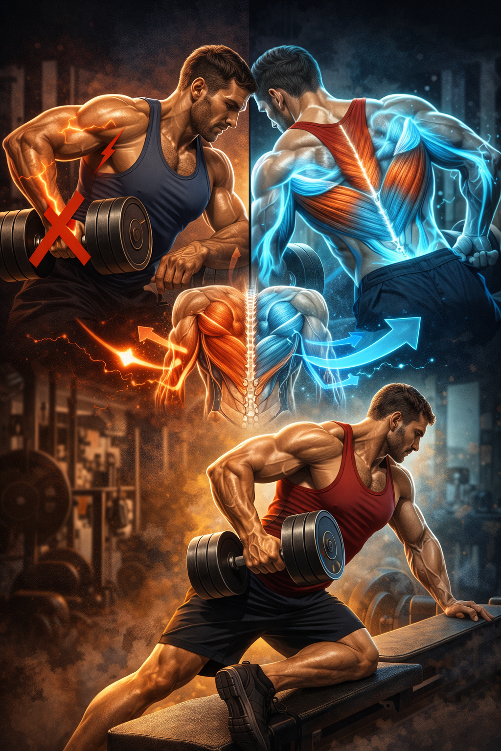 덤벨 로우에서 팔 개입 줄이는 핵심 기준