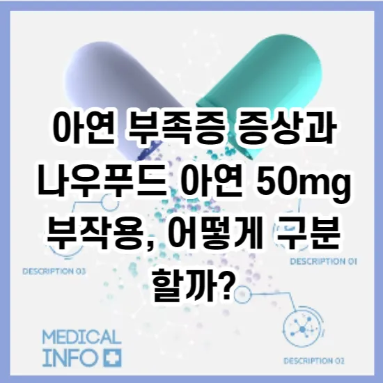 아연 부족증 증상과 나우푸드 아연 50mg 부작용