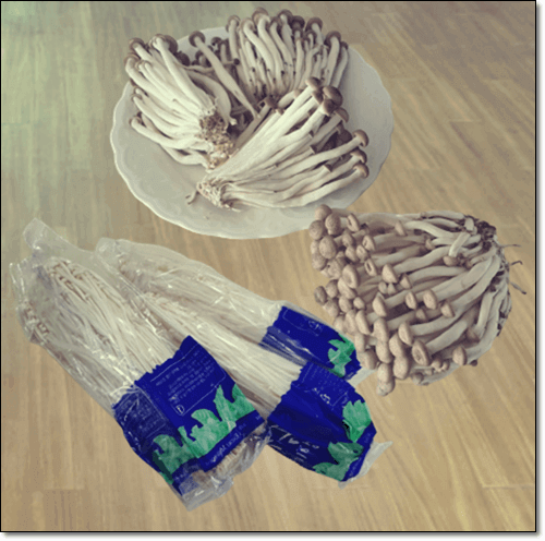 만가닥버섯 대 팽이버섯