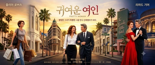 귀여운 여인 영화 포스터