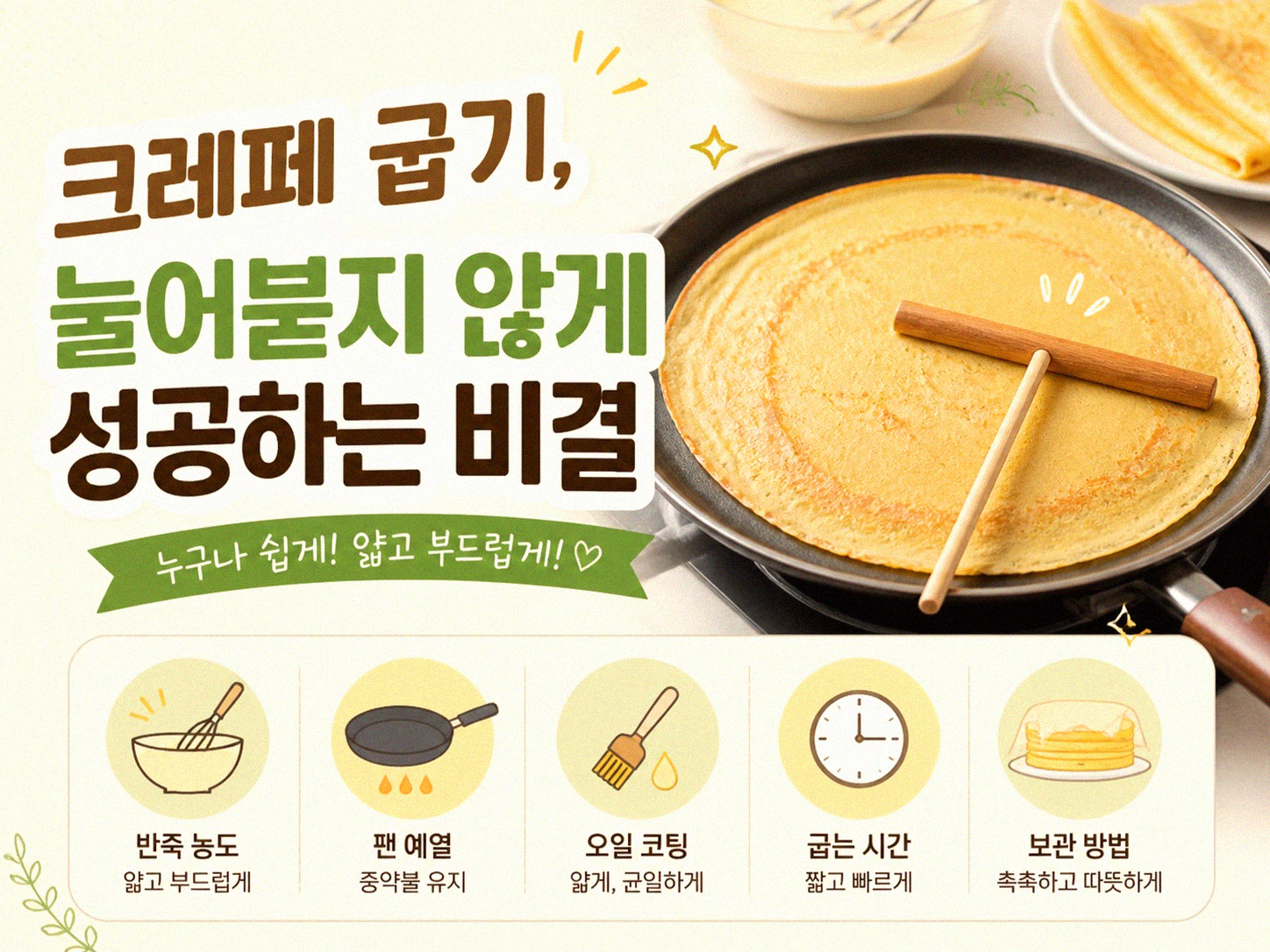 크레페를 집에서 만들어보니 어땠나