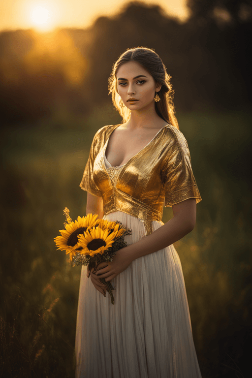 Playground AI로 생성한 그림(1) - 신성한 분위기의 여인