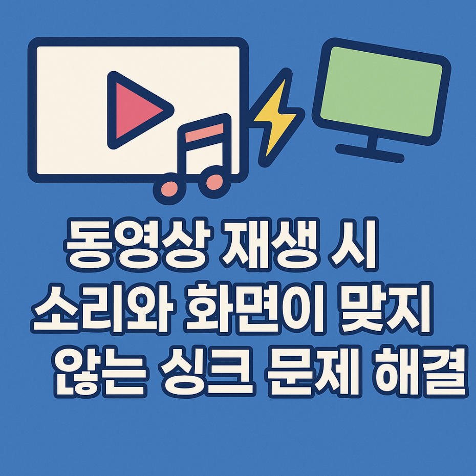 동영상 재생 시 소리와 화면이 맞지 않는 싱크 문제 해결