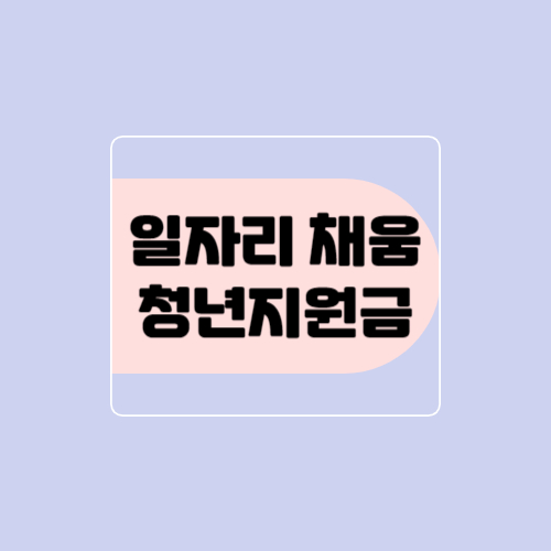 일자리 채움 청년지원금