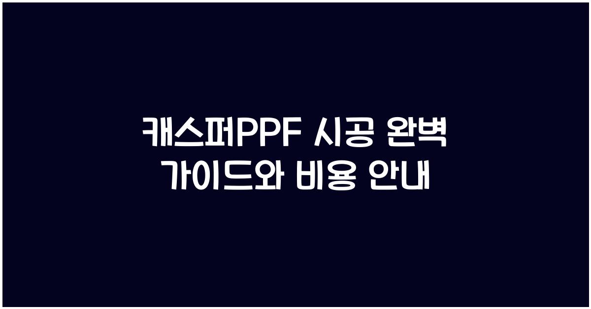 캐스퍼PPF