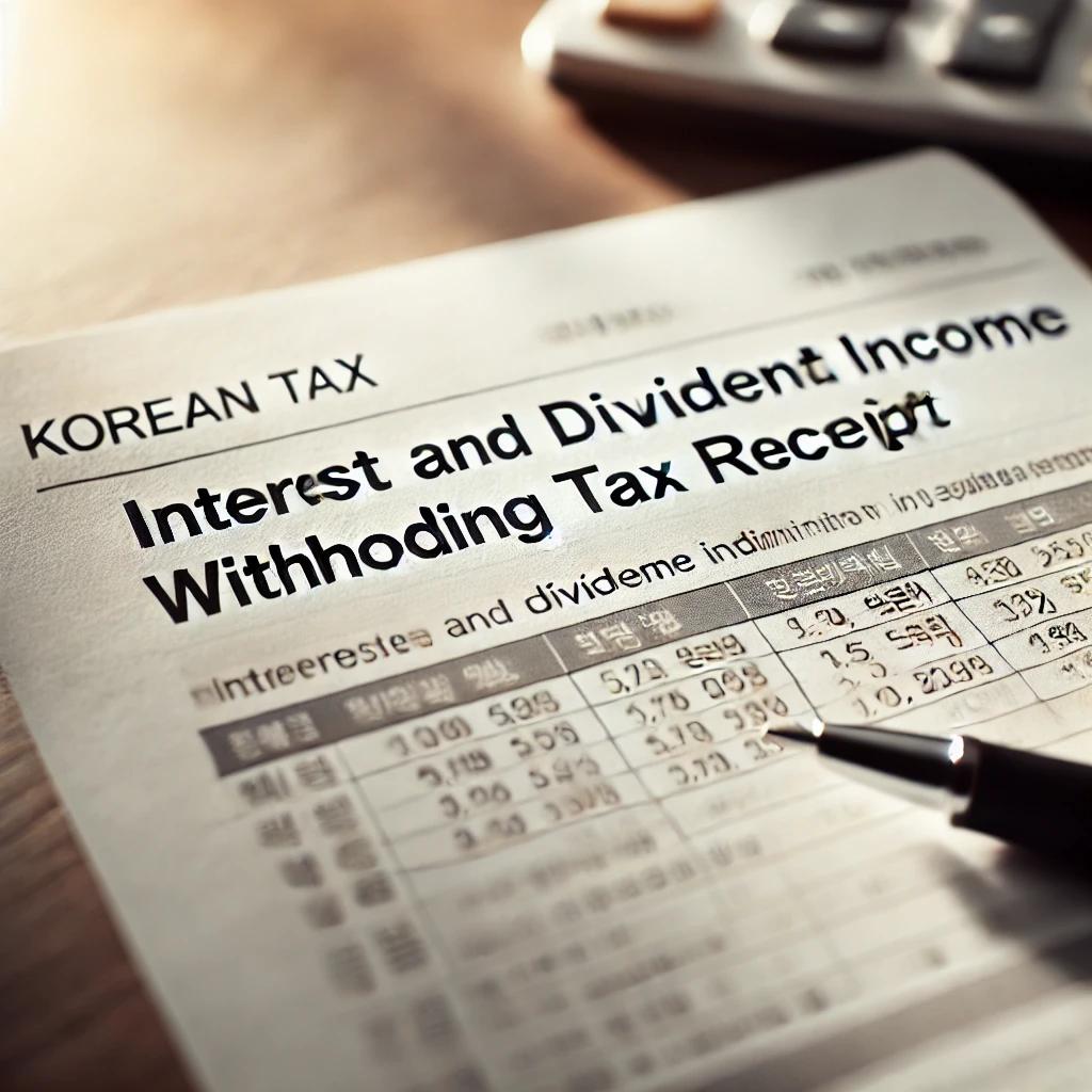 이자 배당소득 원천징수