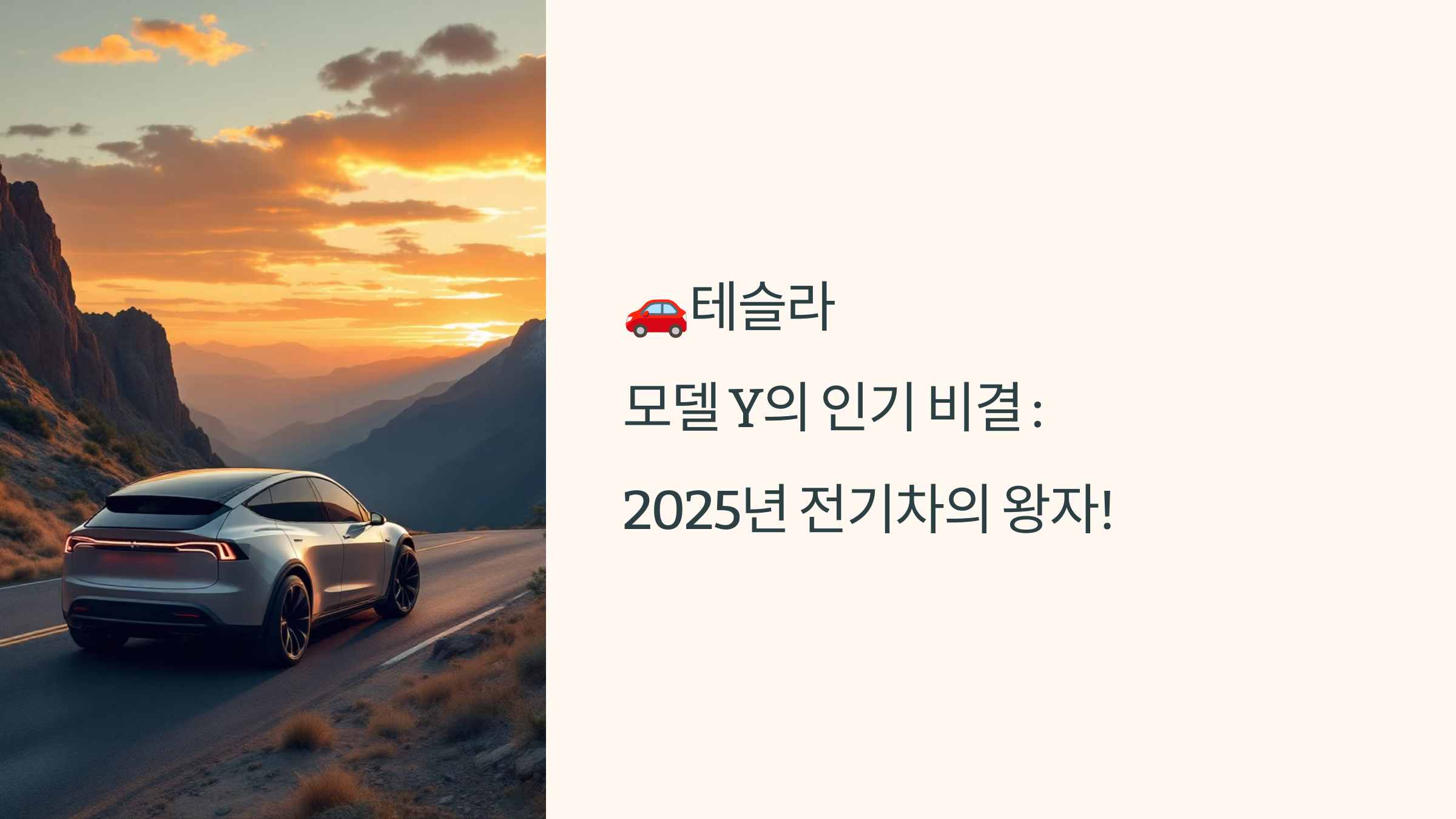 🚗테슬라 모델 Y의 인기 비결 : 2025년 전기차의 왕자!